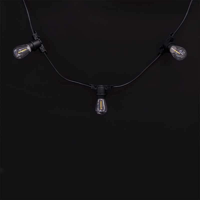 Гирлянды «Белт-лайт» PBL-S40/ L24+1.5 Black E27 IP65 24 метра