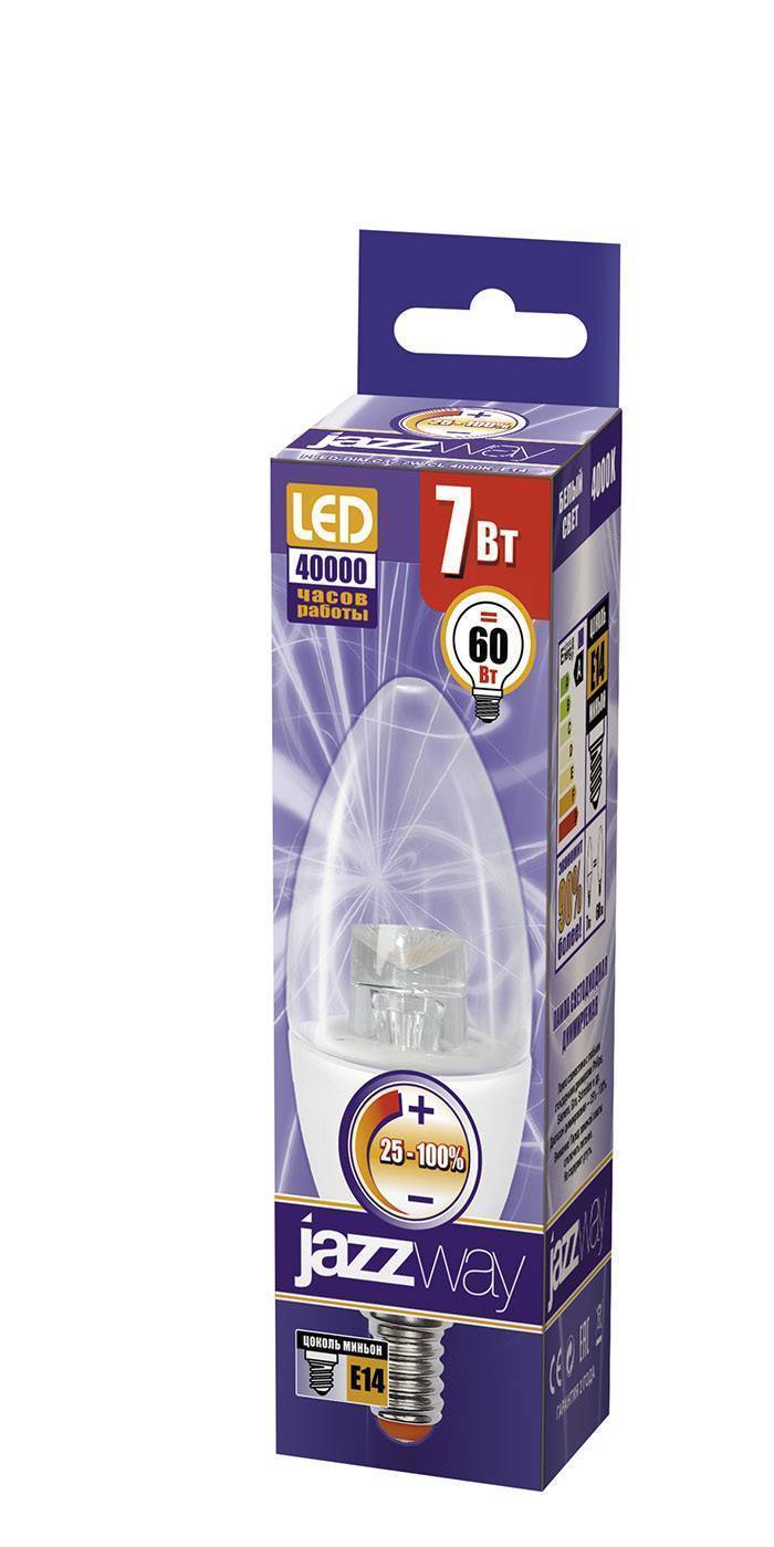 Светодиодная диммируемая лампа PLED-DIM C37 7w Clear 4000K 540 Lm