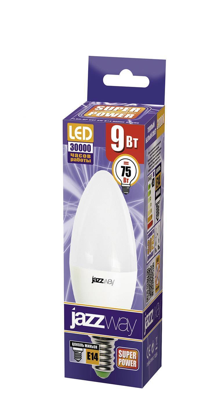 Светодиодная лампа PLED-SP C37 9w E14 Jazzway