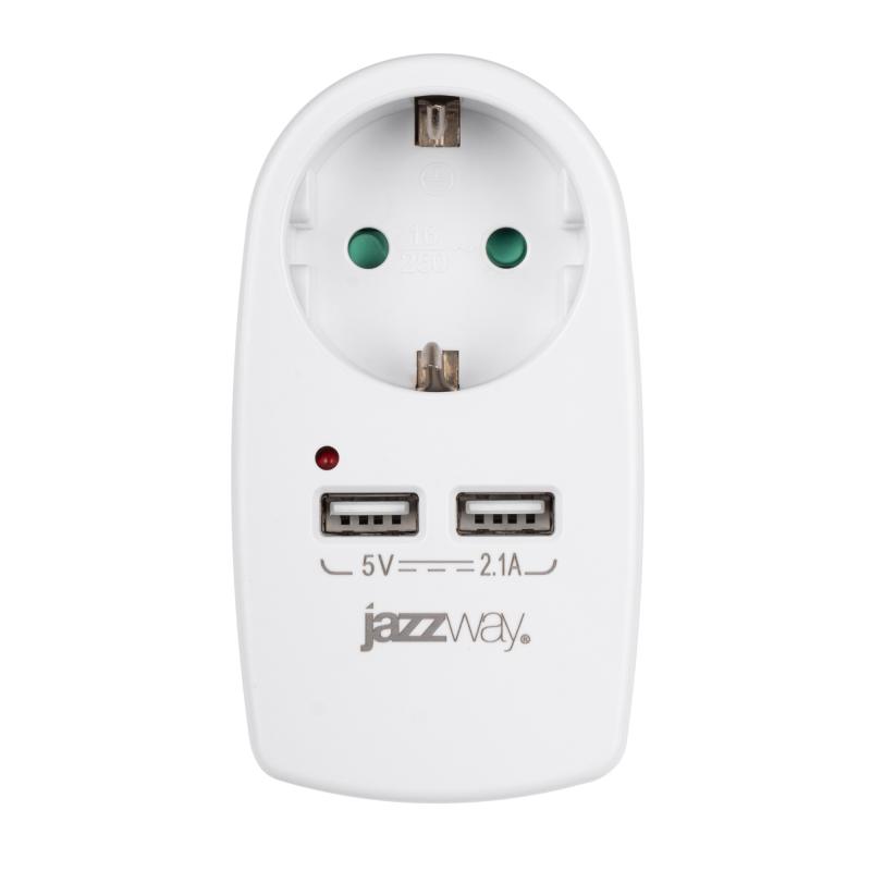 Адаптер JAZZway AD-1GU USB, заземл.