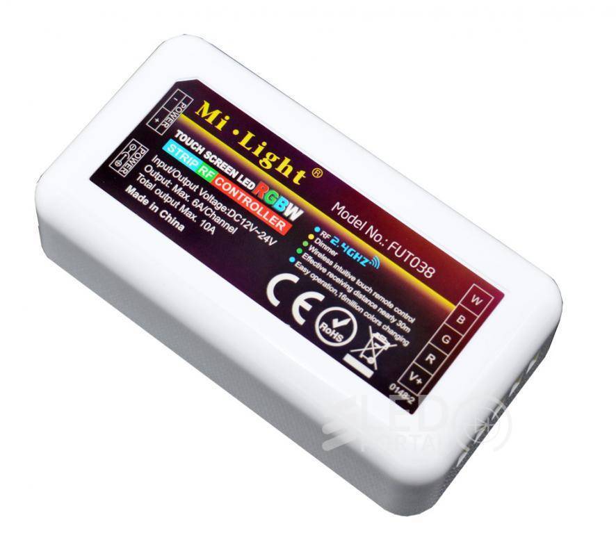 Контроллер FUT038 RGB+W 4 zone 12/24V