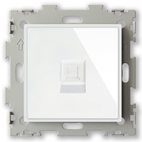 Розетка компьютерная RJ45 кат. 5e одинарная белая