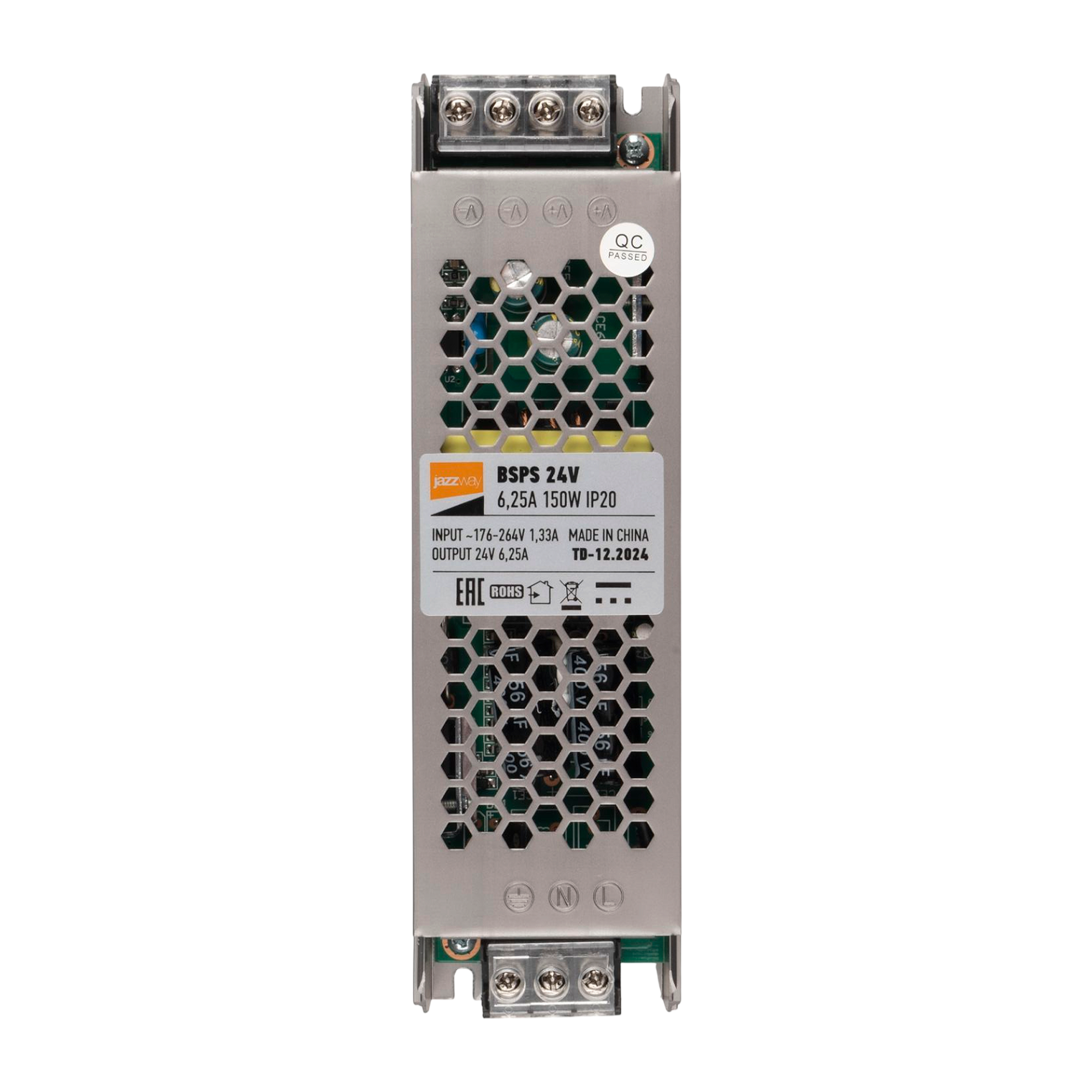 Блок питания BSPS-2 150W 24V 6.25A IP20 180*50*23мм JazzWay