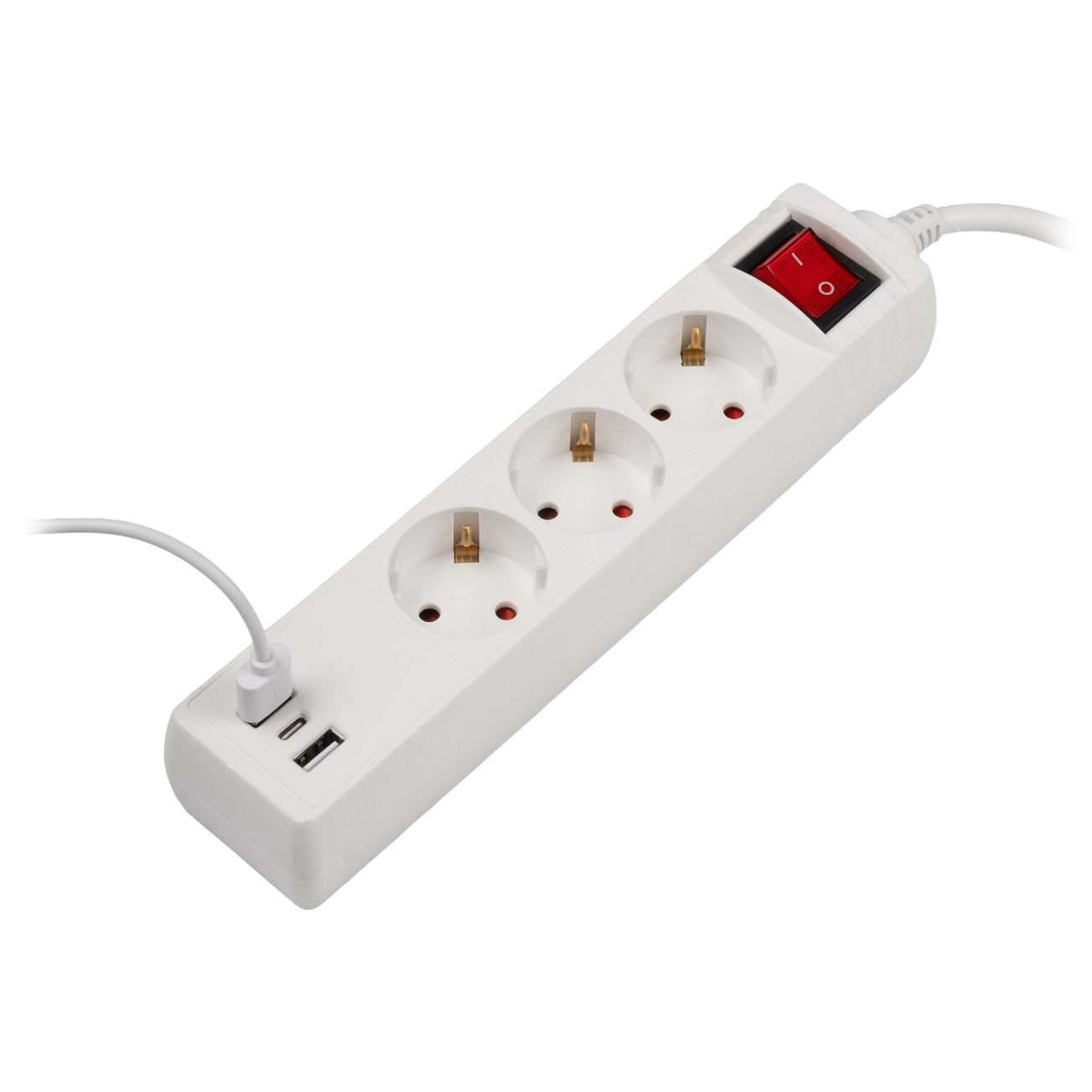 Удлинитель FES-03-500 USB (3 х 5) заземл., выкл. ФАZA