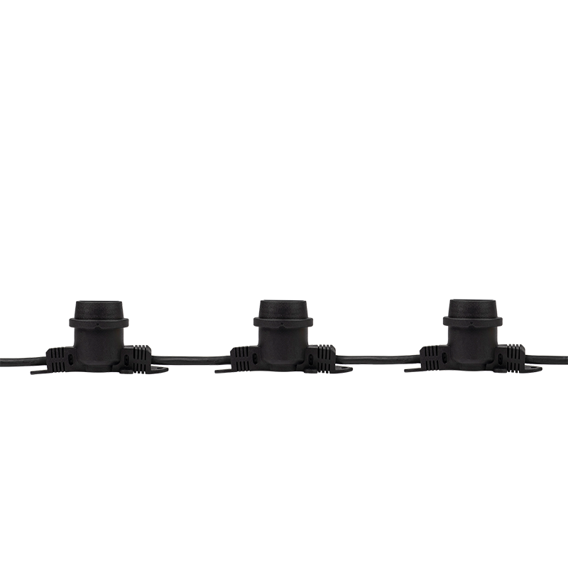 Гирлянды «Белт-лайт» PBL-S40/ L24+1.5 Black E27 IP65 24 метра