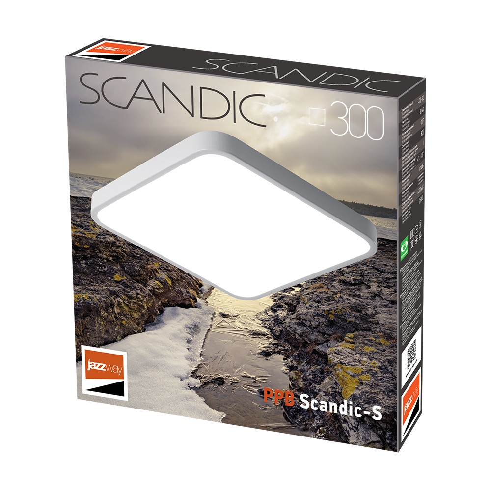Светильник светодиодный потолочный PPB Scandic-S 36w 4000K WH(белый) IP20