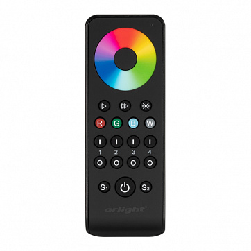 Пульт SMART-R43-RGBW Black (4 зоны, 2.4G) (ARL, IP20 Пластик, 5 лет) Q&F, цена  3 430 руб.руб с доставкой по всей России, интернет магазин Led Portal