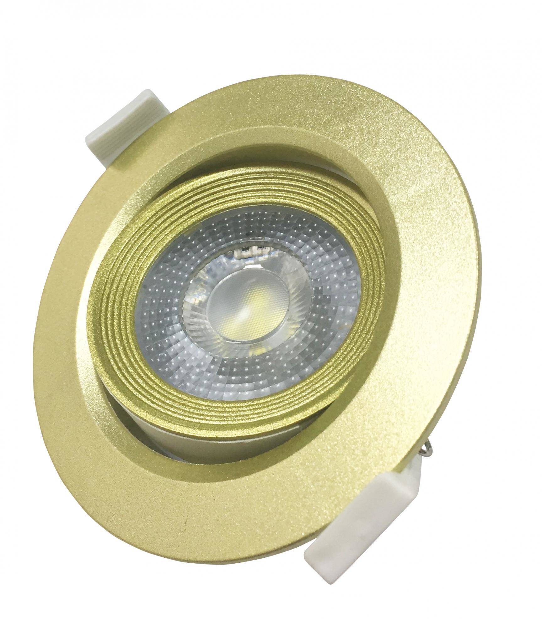 Светодиодный светильник PSP-R 9044 GOLD 7W 38° круг/поворот IP40 Jazzway