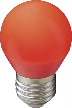 Светодиодная лампа globe LED color 2W G45 E27 Red шар Красный матовая Ecola 