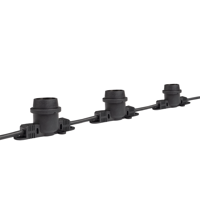 Гирлянды «Белт-лайт» PBL-S40/ L24+1.5 Black E27 IP65 24 метра