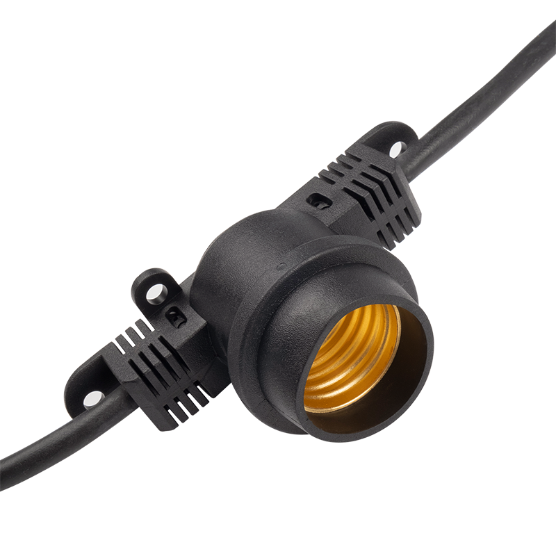 Гирлянды «Белт-лайт» PBL-S40/ L24+1.5 Black E27 IP65 24 метра