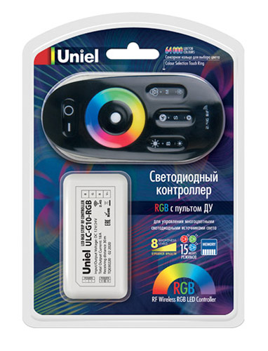 Контроллер ULC-G10-RGB BLACK (черный) 12/24V 216/432Вт