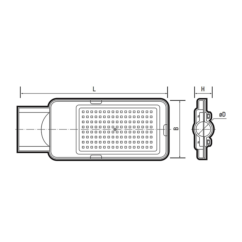 Светодиодный светильник PSL 08 50w 5000K GR 120° IP65 (3г.гар)
