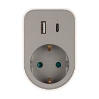 Адаптер AD-1GAC-gy USB, заземл. JAZZway