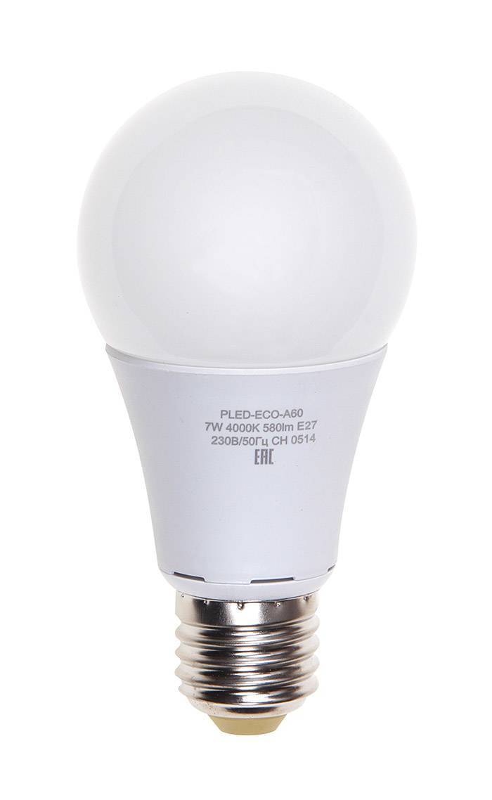 Светодиодная лампа PLED-ECO-A60 7w E27 Jazzway
