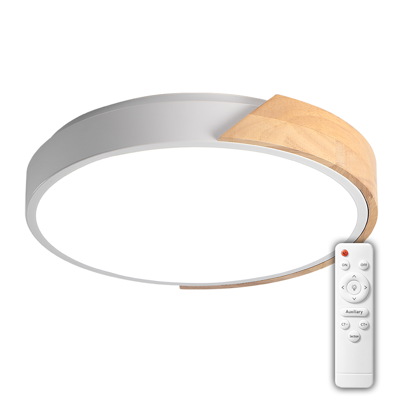 Светильник светодиодный потолочный PPB Scandic-R 72w 3000-6500K WH/W с деревянной планкой(белый) IP20