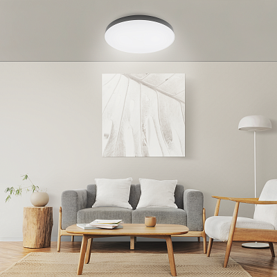 Светодиодный светильник PPB LUNA 80w 4000K BLACK IP20 D480*60  Jazzway