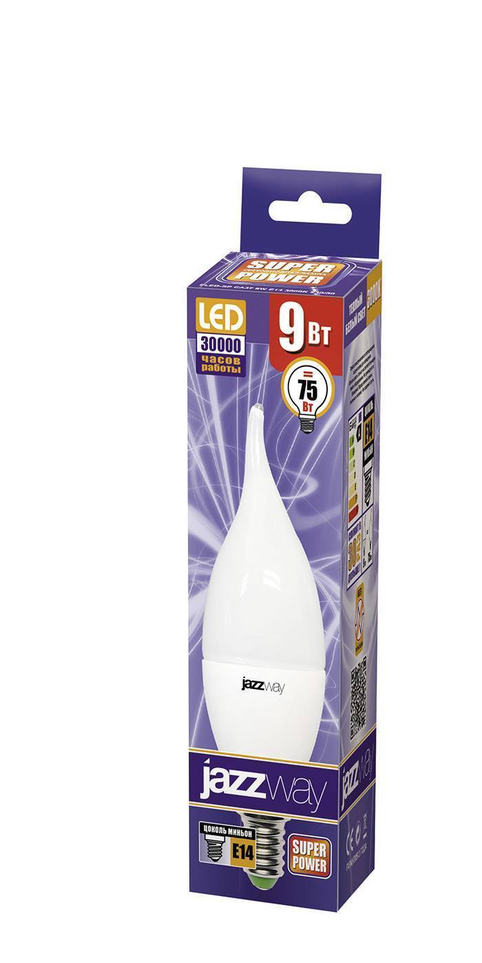Светодиодная лампа PLED-SP CA37 9w 3000K 820 Lm E14