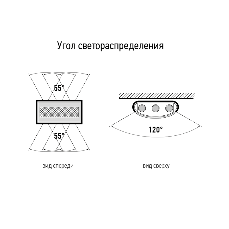 PWL-81170 6W+4W 3000K BL 230V IP54 Светильник светодиодный настенный