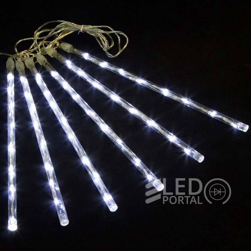 LDTWF48W-C-40 Гирлянда "Каскад" 6 Сосулек 40см бел. LED, 8 реж. миг., 2,5 м