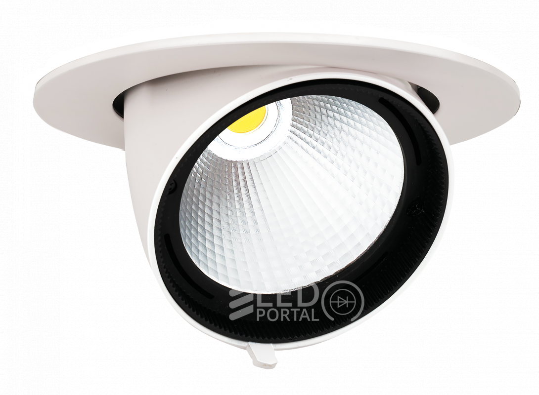 Светодиодный светильник PLED DL4 40W 4000K 24° поворот White IP40 Jazzway