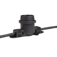 Гирлянды «Белт-лайт» PBL-S40/ L24+1.5 Black E27 IP65 24 метра