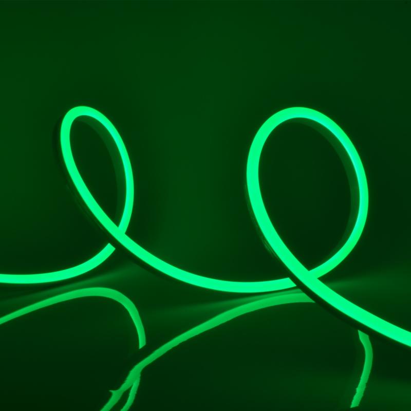 Гибкий неон ULS-N11-2835-120LED/m-8mm-IP67-DC24V-10W/m-15M-GREEN