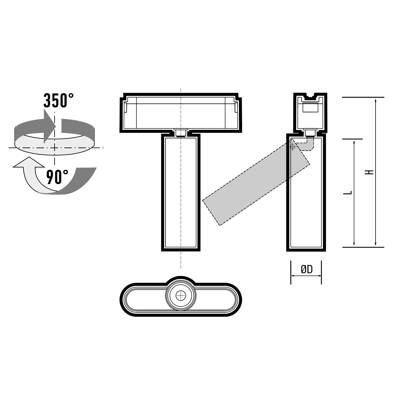 Трековый светодиодный светильник MTR16 2220 20w 4000K 24° BL (чёрный) IP20 Jazzway 