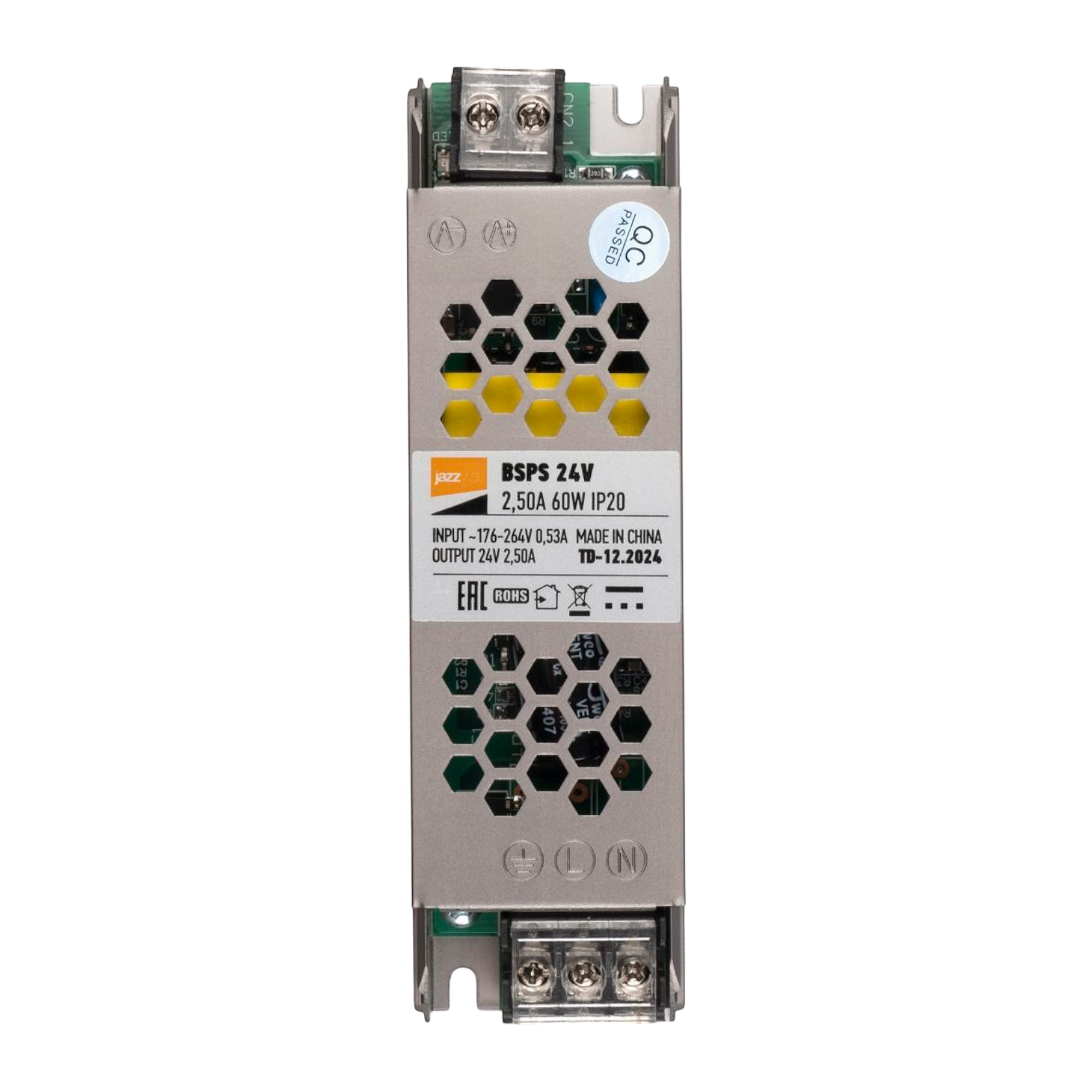 Блок питания BSPS-2 60W 24V 2,5A IP20 121*35*23мм JazzWay