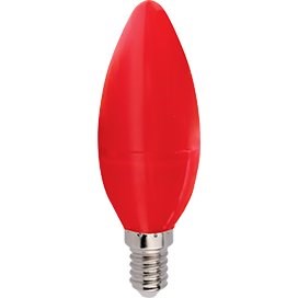 Светодиодная лампа candle LED color  6W E14 Red свеча Красная матовая Ecola 