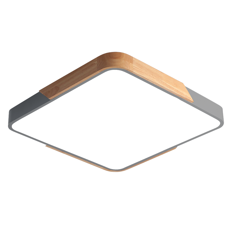 Светильник светодиодный потолочный PPB Scandic-S 24w 4000K GR/W с деревянной планкой(серый) IP20