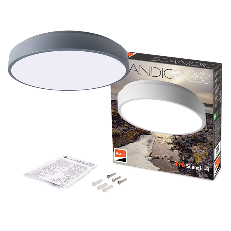 Светильник светодиодный потолочный PPB Scandic-R 36w 4000K GR(серый) IP20