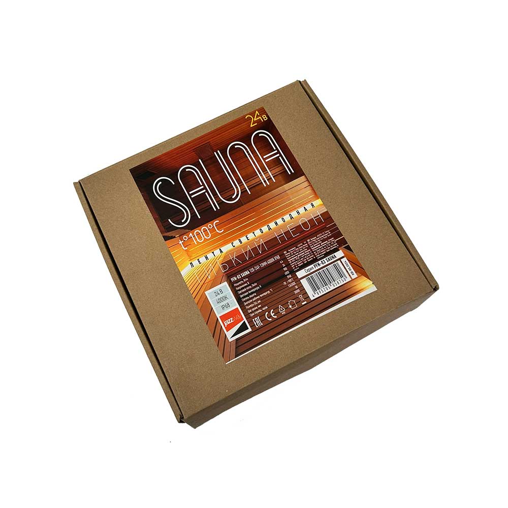 Светодиодная лента PFN-03 "SAUNA 24V" 2835/120 4000K d13mm IP68 /5m/ Jazzway