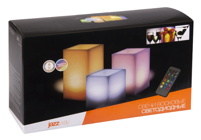 CL3-RGB-SET3S Восковые свечи (компл. 3 шт.) JazzWay