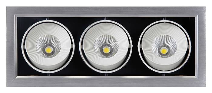 Светодиодный светильник PSP-S 113 3x9W 4000K 24° GREY Карданный IP40 Jazzway