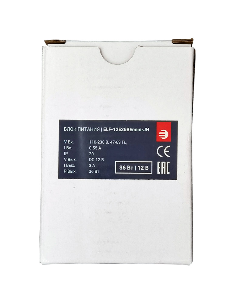 Блок питания ELF-12E36BEmini-JH 36W 12V 3A