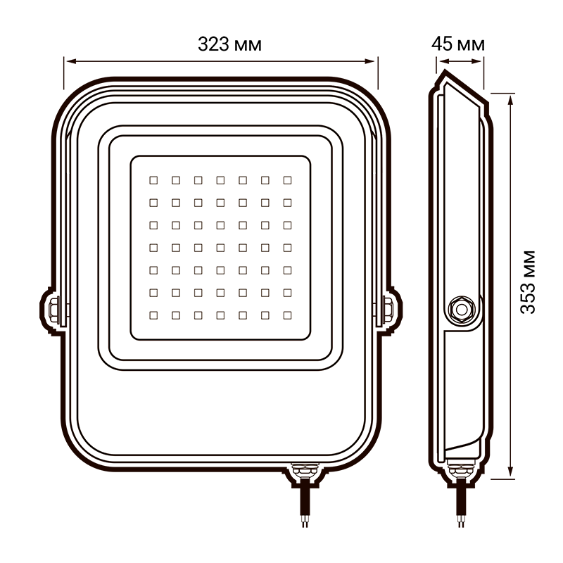 Светодиодный прожектор PFL-V 300w 6500K IP65