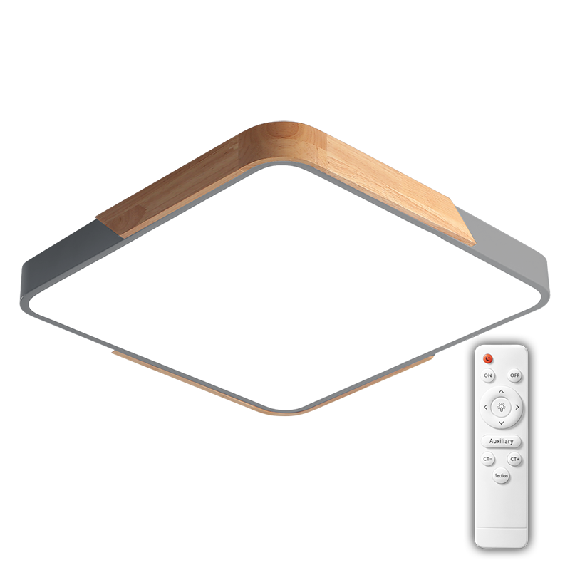 Светильник светодиодный потолочный PPB Scandic-S 72w 3000-6500K GR/W с деревянной планкой(серый) IP20