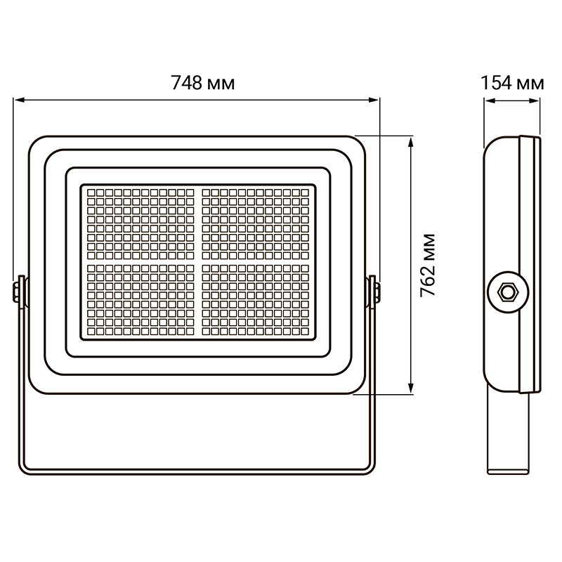 Светодиодный прожектор PFL-S 1000w 6500K 60° IP65 Jazzway