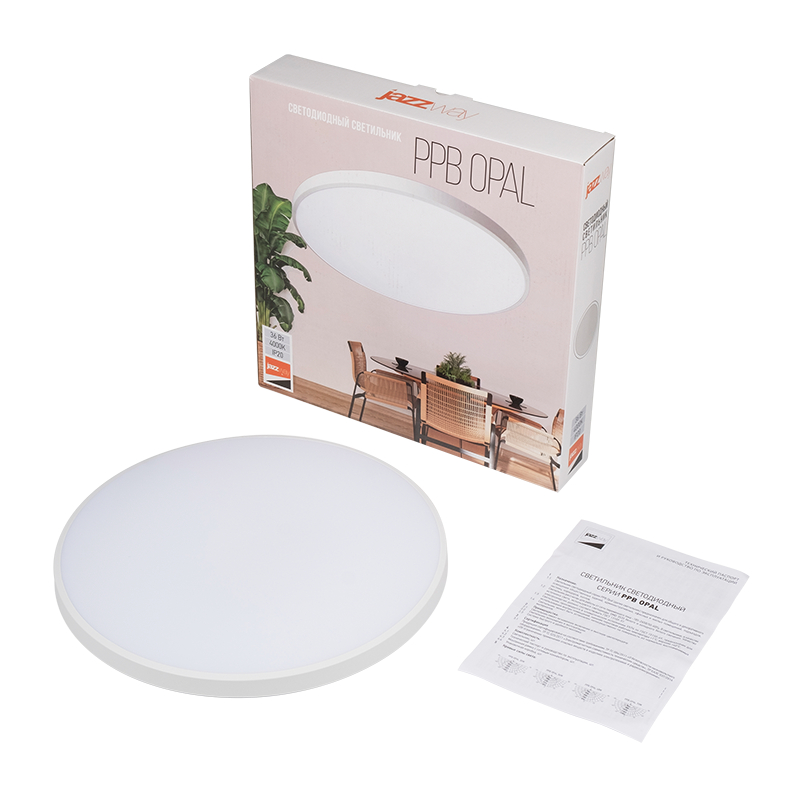 Светильник светодиодный PPB OPAL 36W 4000K WH IP20