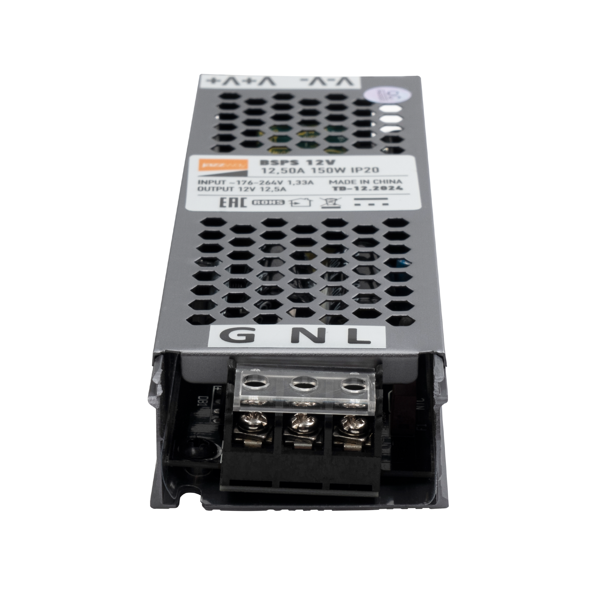 Блок питания BSPS-2 150W-12V IP20 2г.гарант. 180-50-23мм 12,5A JazzWay