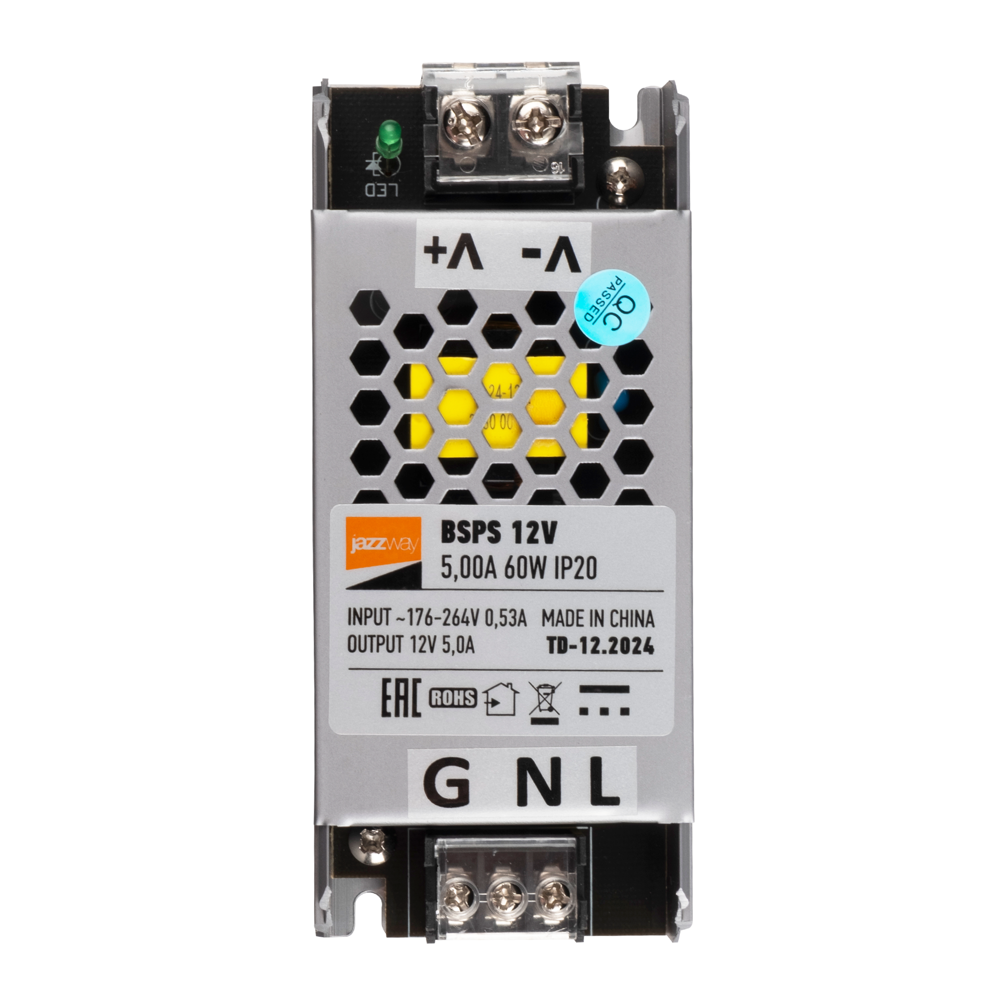 Блок питания BSPS-2 12V5,0A=60W Узкий Jazzway