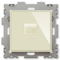 Розетка USB бежевая "Эстетика" GL-W201U-BGG