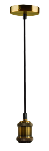 Патрон PLC 01 E27 230V/1M ANTIQUE BRONZE