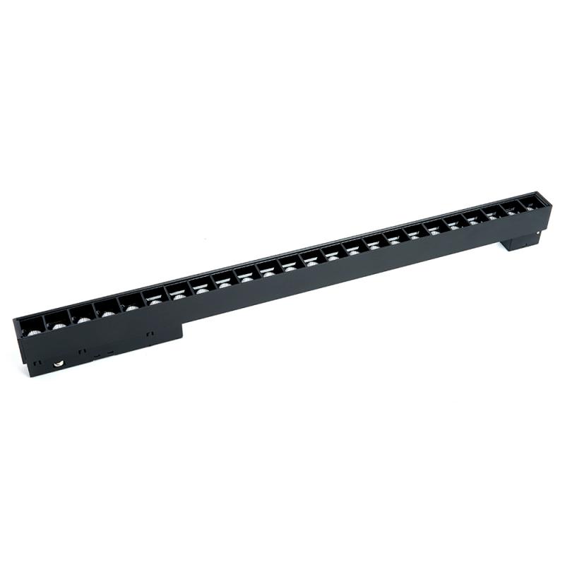 Трековый светодиодный светильник Feron MGN300 24W, 48v, 4000К, 30 градусов, черный серия LensLine