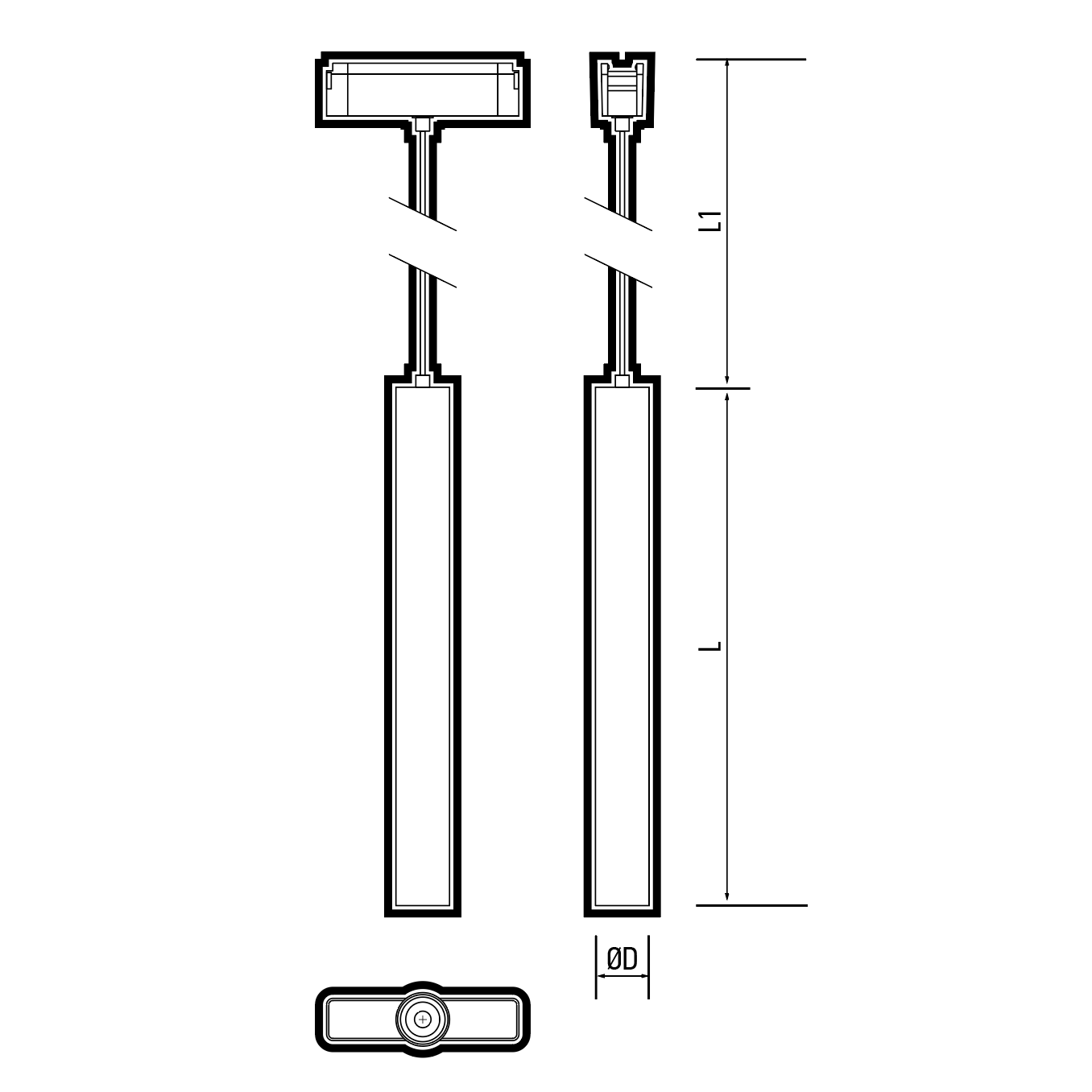 Трековый светодиодный светильник MTR16 2408P-1m 8W 3000K 24 ° BL (чёрный) IP20 Jazzway 