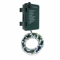 Гирлянда DC-G06-50W, 50 бел. microLED, 5.1 м., 8 реж., 3xAA