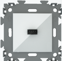 Розетка USB белая "Эстетика" GL-W201U-WCM