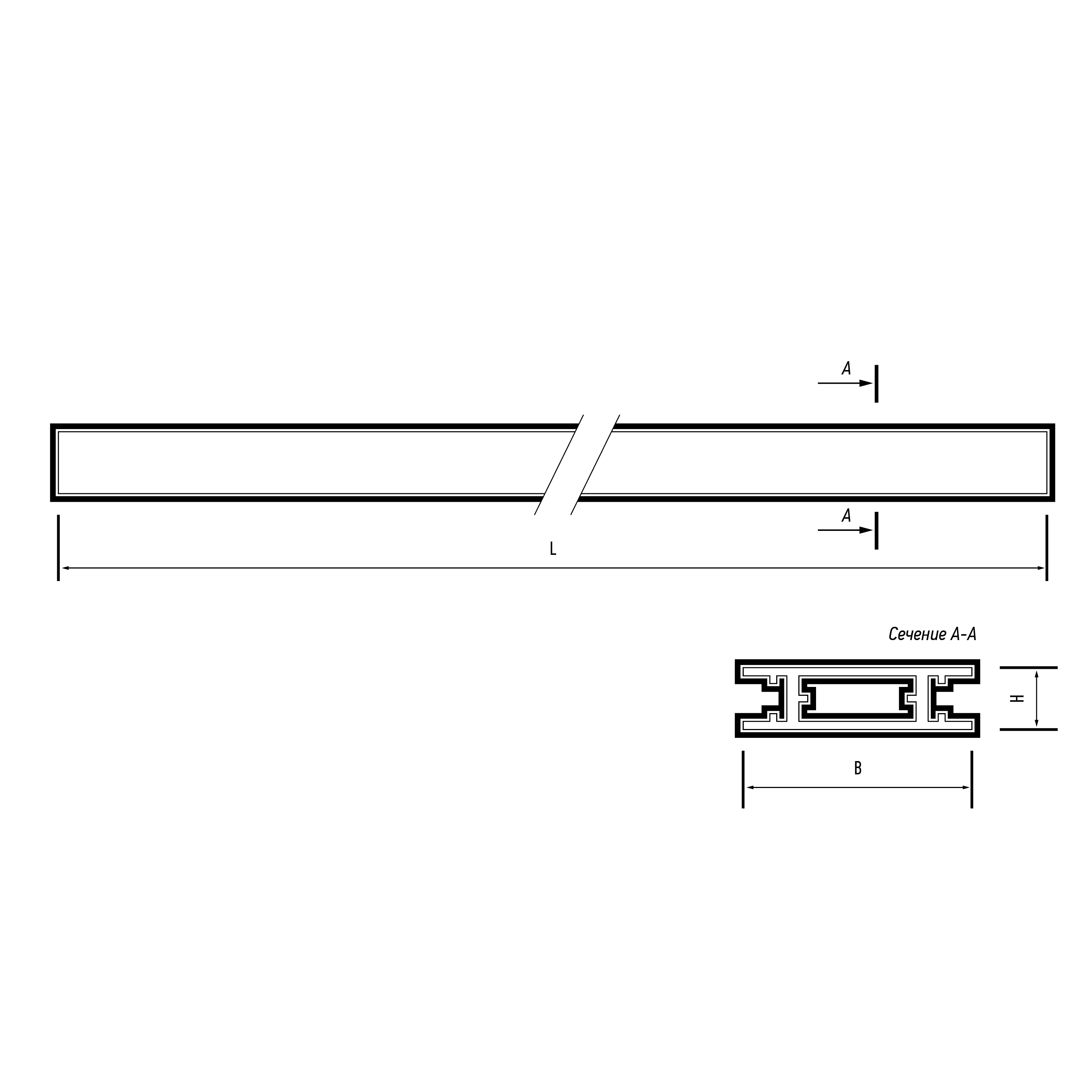 Шинопровод черный низковольтный MTR16 2M-BL 2000х16мм Jazzway