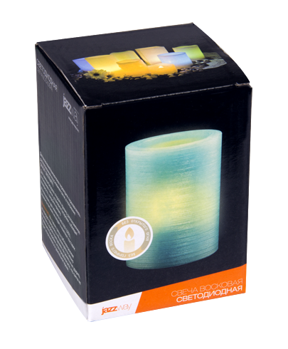 CL1-E34Bl (голуб.) Восковая свеча LED JazzWay